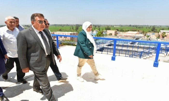 جولة تفقدية لمحافظ الدقهلية في محطة مياه بلقاس
