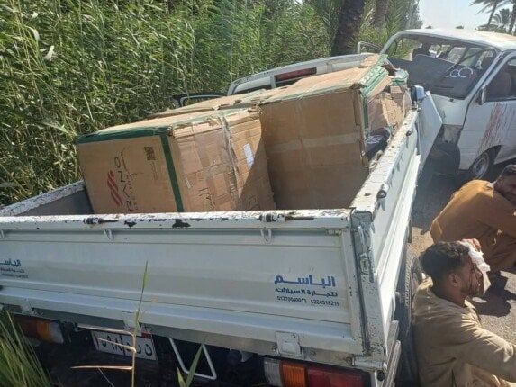 حادث تصادم زراعي في المنيا: 11 إصابة نتيجة تهور السائقين