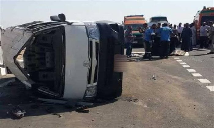 حادث مأساوي يشهده طريق البحيرة: ضحايا حادث ميكروباص العمالة الزراعية