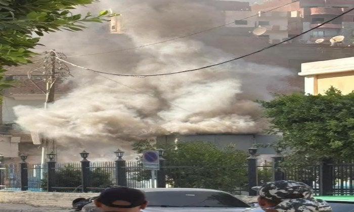حريق يلتهم كشك كهرباء في شبين الكوم