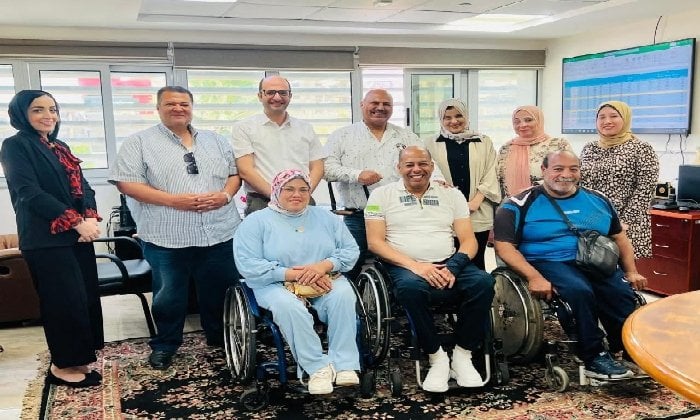لقاء مدير الرعاية الصحية ببورسعيد مع مسؤولي نادي الحرية لذوي الاحتياجات الخاصة