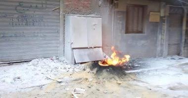 إخماد حريق في كابينة كهرباء بعزبة النخل بالقليوبية