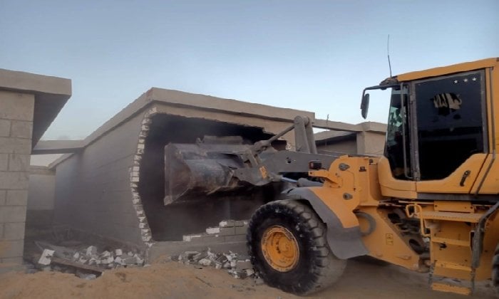 إزالة 245 حالة تعدي بناء في ناصر ببني سويف