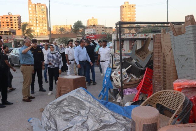 حملة إزالة الإشغالات في شبرا الخيمة بقيادة محافظ القليوبية