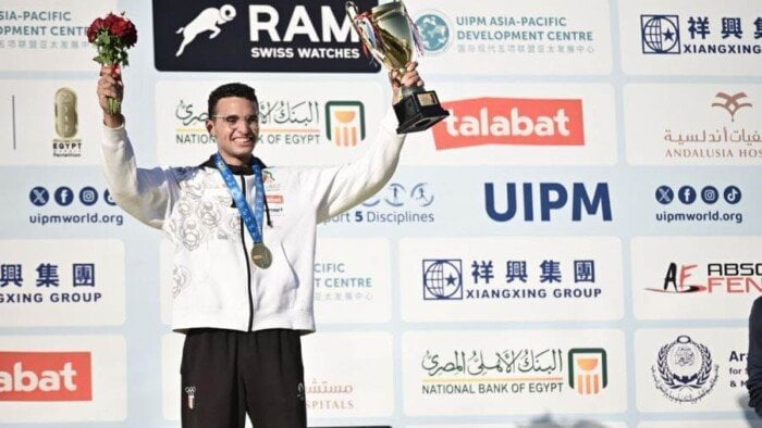 معتز وائل يحصد ذهبية كأس العالم في الخماسي الحديث