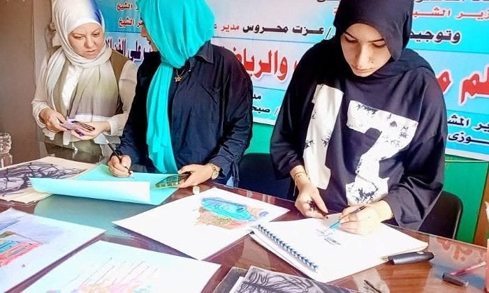 إبداع الألوان: ورشة فنية في كفر الشيخ
