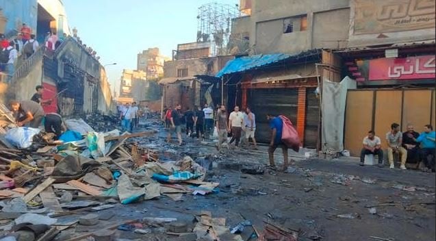 إزالة مبنيين متضررين من حريق في شبرا الخيمة: التدابير اللازمة لحماية الأرواح