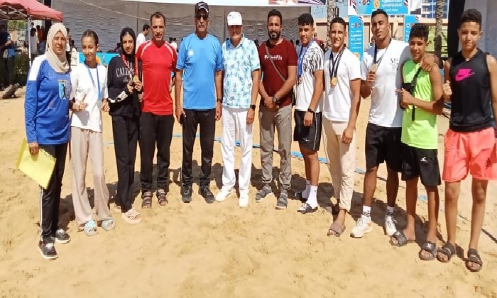 البحيرة تتألق ببطولة الجمهورية للمصارعة الشاطئية بـ 10 ميداليات