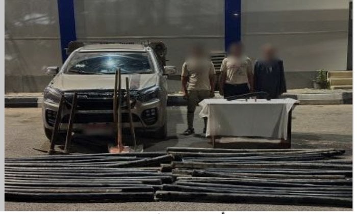 القبض على عصابة سرقة الكابلات في السادات