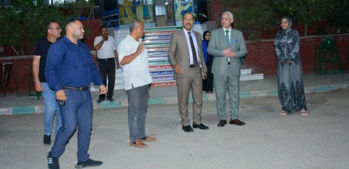 نائب رئيس جامعة أسيوط يزور الملاعب الجامعية للتحضير للعام الدراسي الجديد