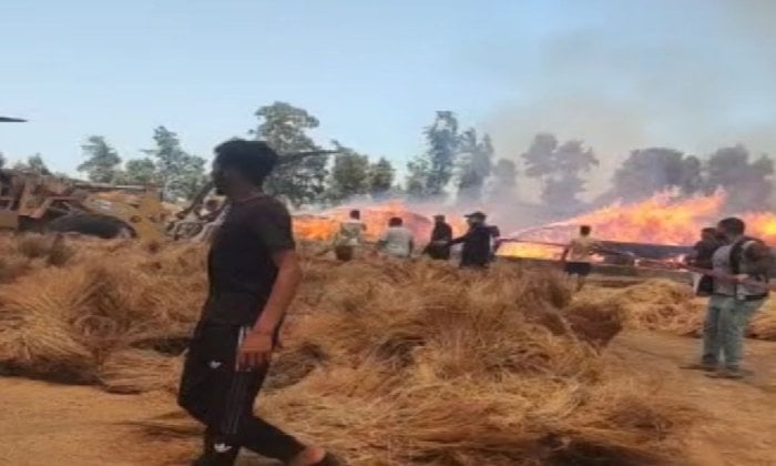 نقص الحماية يتسبب في كارثة جديدة: حريق يلتهم محصول الكتان في شبراملس