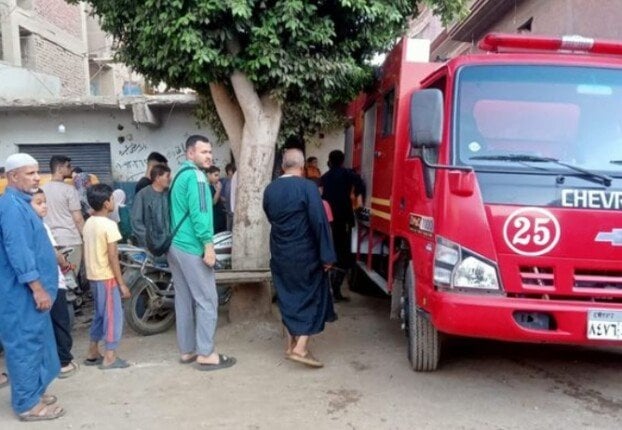 نيران ت devastating حظيرة ماشية في المنوفية