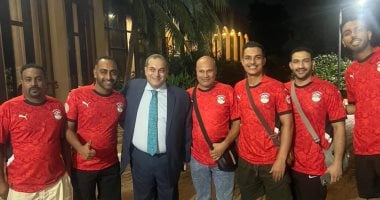 الجالية المصرية ببوركينا فاسو تنظم احتفالية لتكريم لاعبي المنتخب