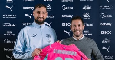 مانشستر سيتي يكشف عن حارسه الجديد جيانلويجي دوناروما لوسائل الإعلام