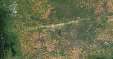 علامات دمار العواصف تمتد 120 ميلاً في ألبرتا مرئية من الفضاء