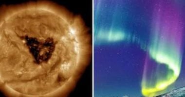 ثقب ضخم على هيئة فراشة يظهر في الشمس مما ينذر بعواصف شمسية