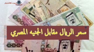 سعر صرف الريال مقابل الجنيه